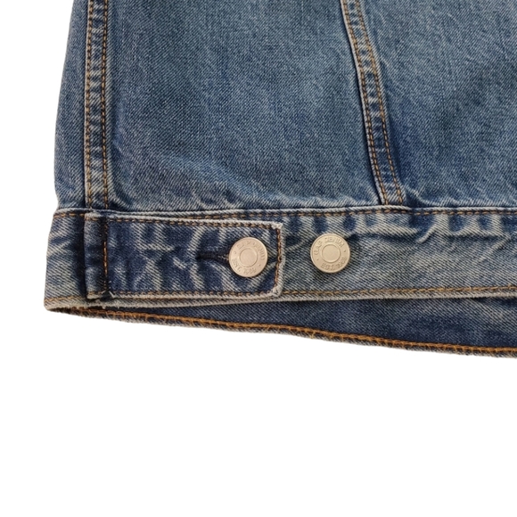 Gap 1969 Distressed Jean Vest Sz Small - Picture 5 of 6